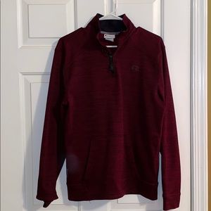 Medium Long Sleeve Maroon Champion Quarter Zip